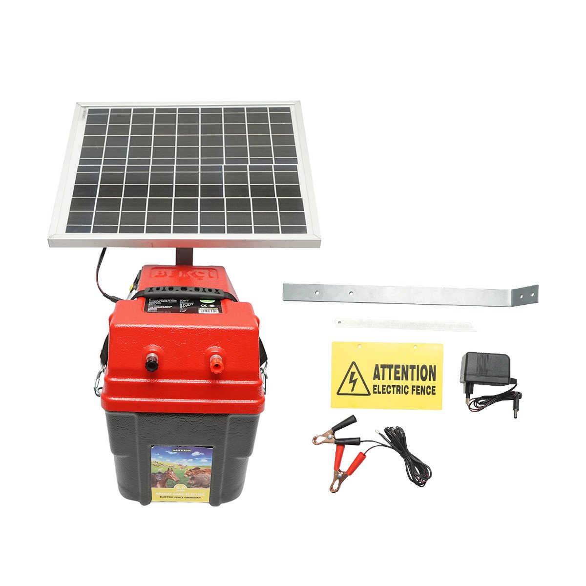 Aparat generator de impulsuri 6.9 Joule 12-220V cu baterie 12V, 14A si panou solar 20W