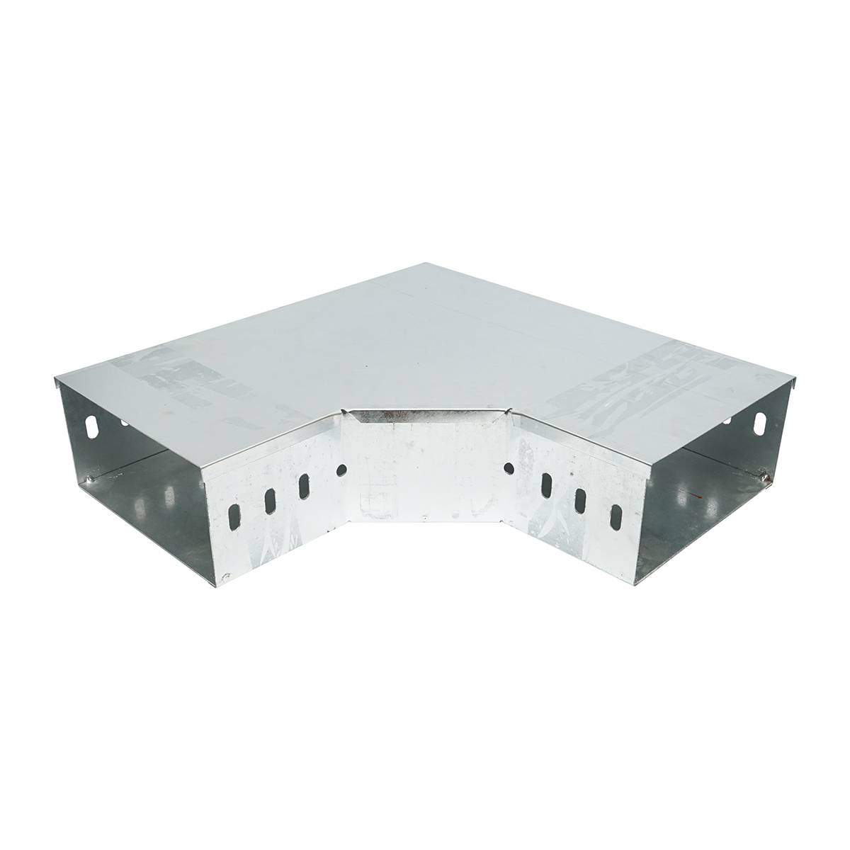 Cot orizontal 90 grade din otel galvanizat pentru jgheab 100x200mm	