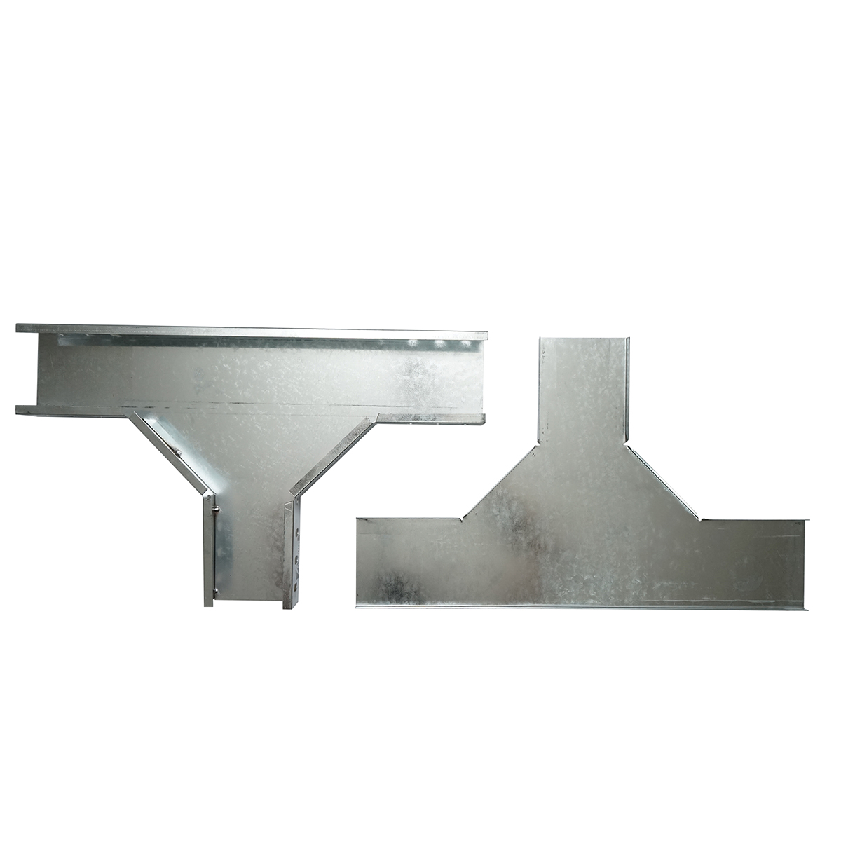 Ramificatie T orizontala din otel galvanizat pentru jgheab 50x100mm – imagine 3