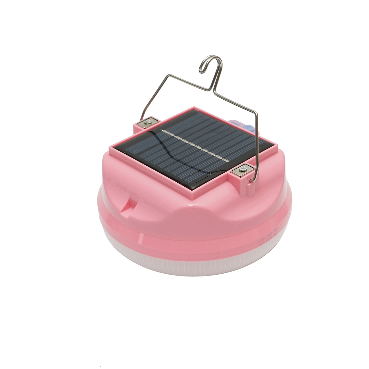 Lampa LED 300W cu panou solar si baterie 3600mA, roz