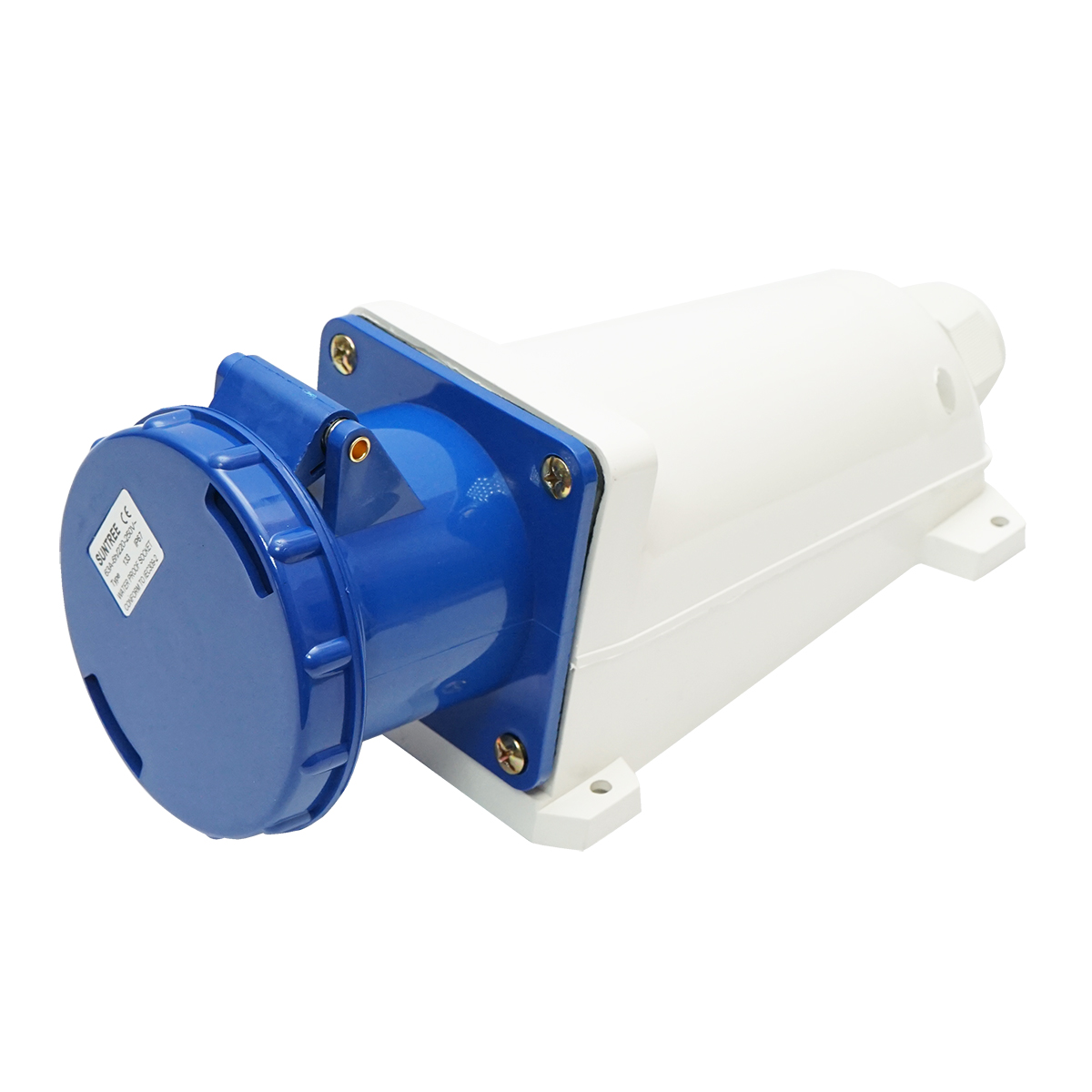 Priza industriala aplicata monofazica 220-250V, 63A-6h, 2P+PE IP67 Breckner Germany