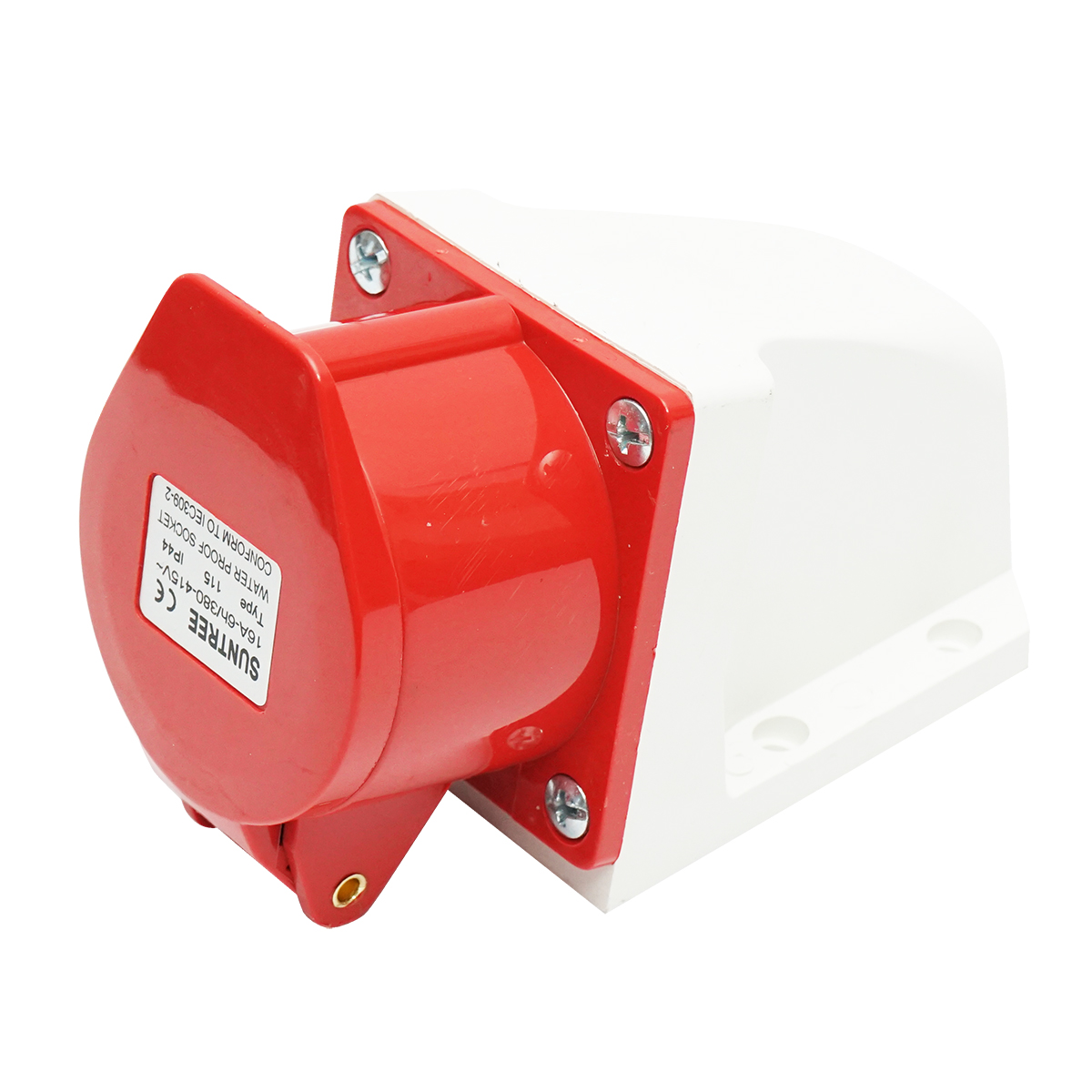 Priza industriala aparenta trifazica 16A, 380V, IP44, 6H Suntree