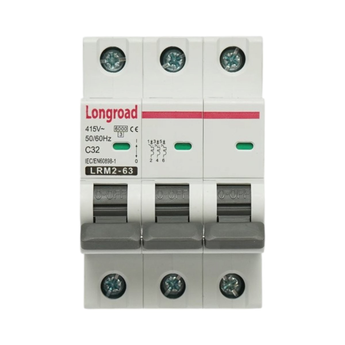 Siguranta automata intreruptor MCB 3P 32A 415VAC Longroad