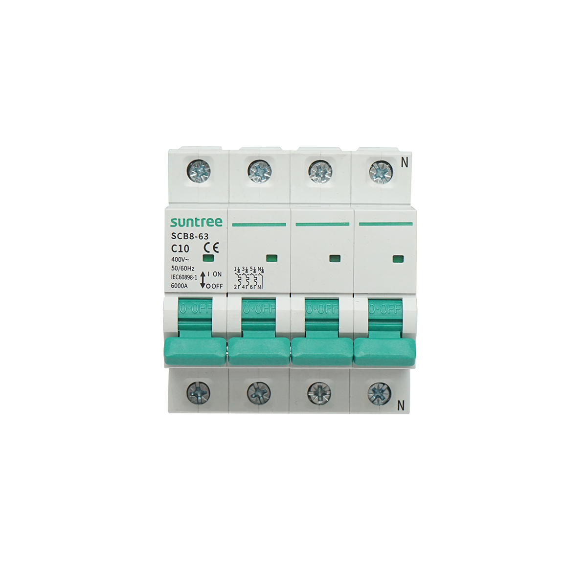 Siguranta automata tip intrerupator 3P+N, 10A 400VAC Suntree