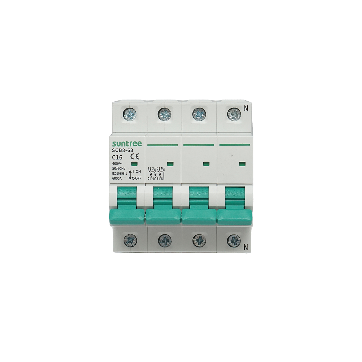 Siguranta automata tip intrerupator 3P+N, 16A 400VAC Suntree