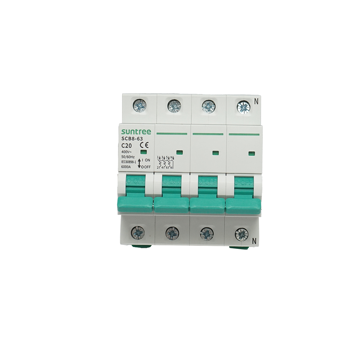 Siguranta automata tip intrerupator 3P+N, 20A 400VAC Suntree