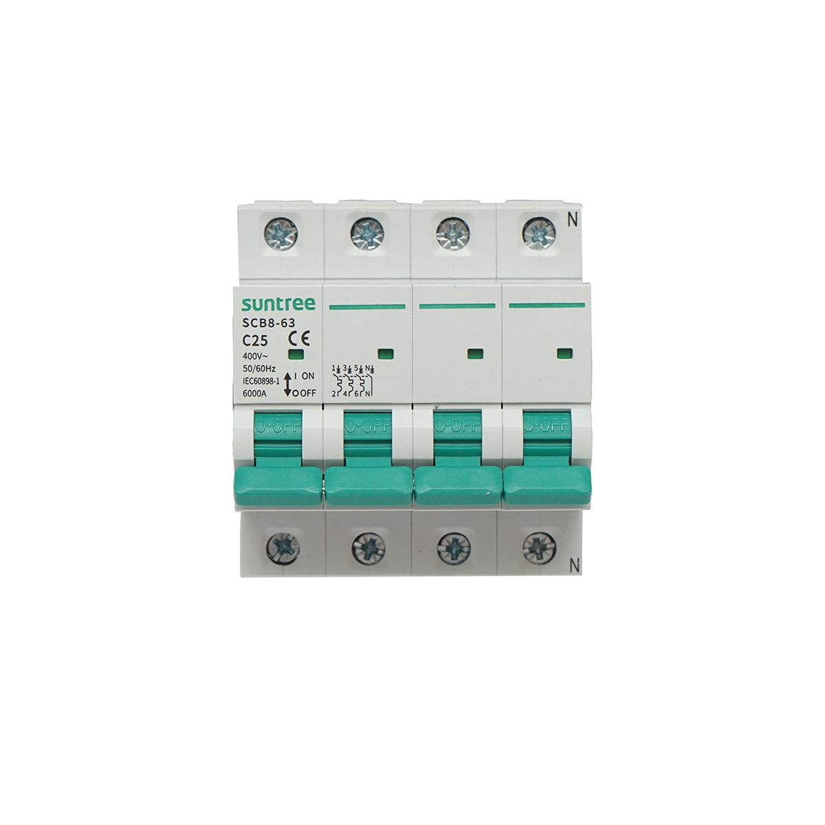 Siguranta automata tip intreruptor 3P+N, 25A 400VAC Suntree