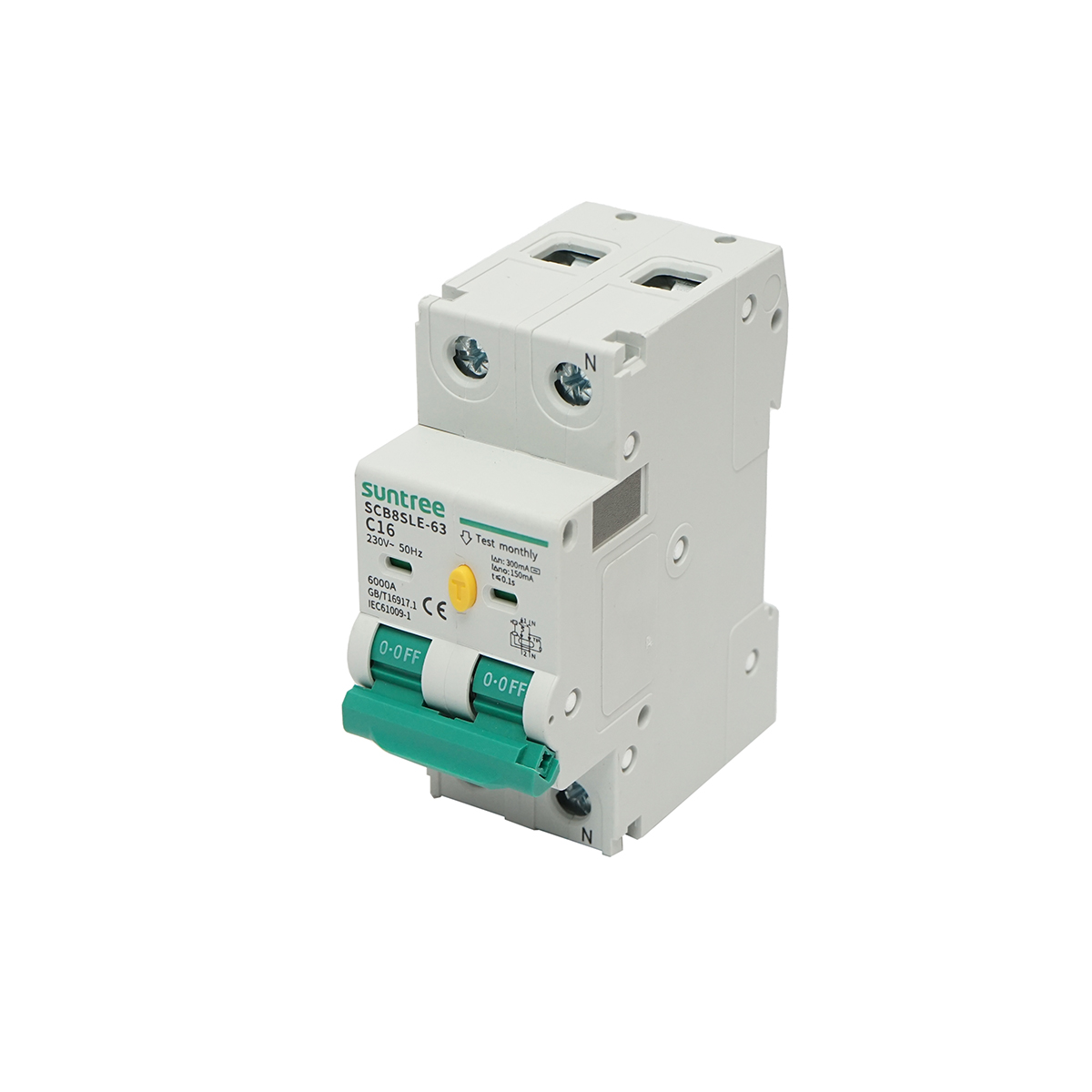 Siguranta automata tip intrerupator 1+N, 16A 400VAC Suntree – imagine 2