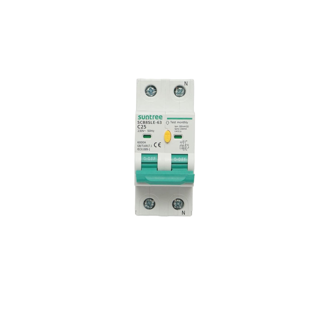 Siguranta automata tip intrerupator 1+N, 25A 400VAC Suntree	