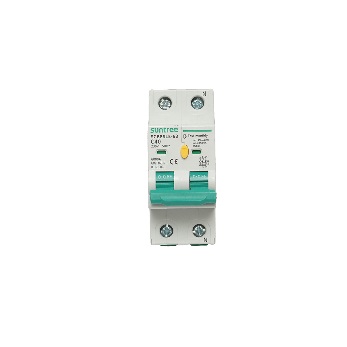Siguranta automata tip intrerupator 1+N, 40A 400VAC Suntree