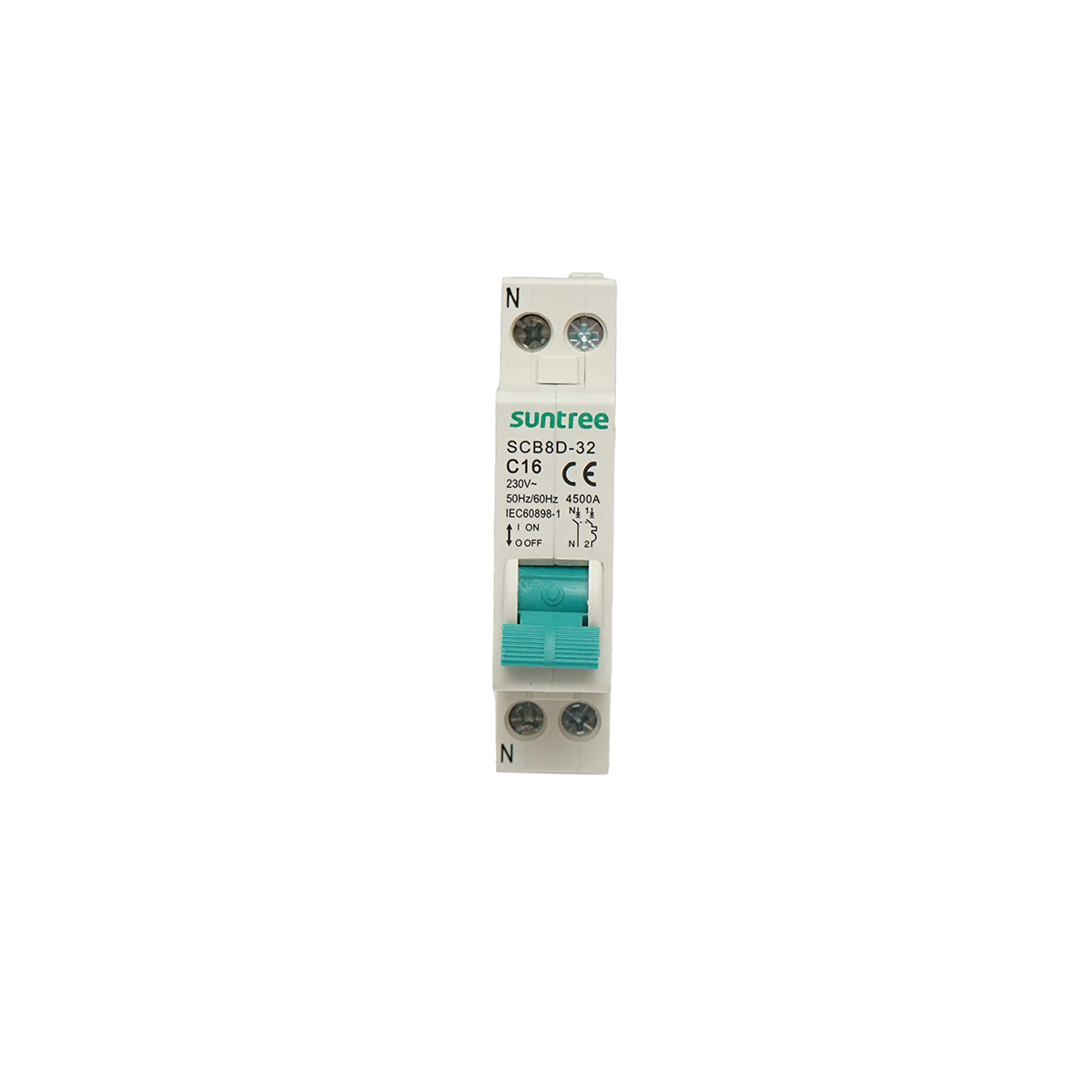 Siguranta automata bipolara 1P+N, 16A, 4.5kA Suntree