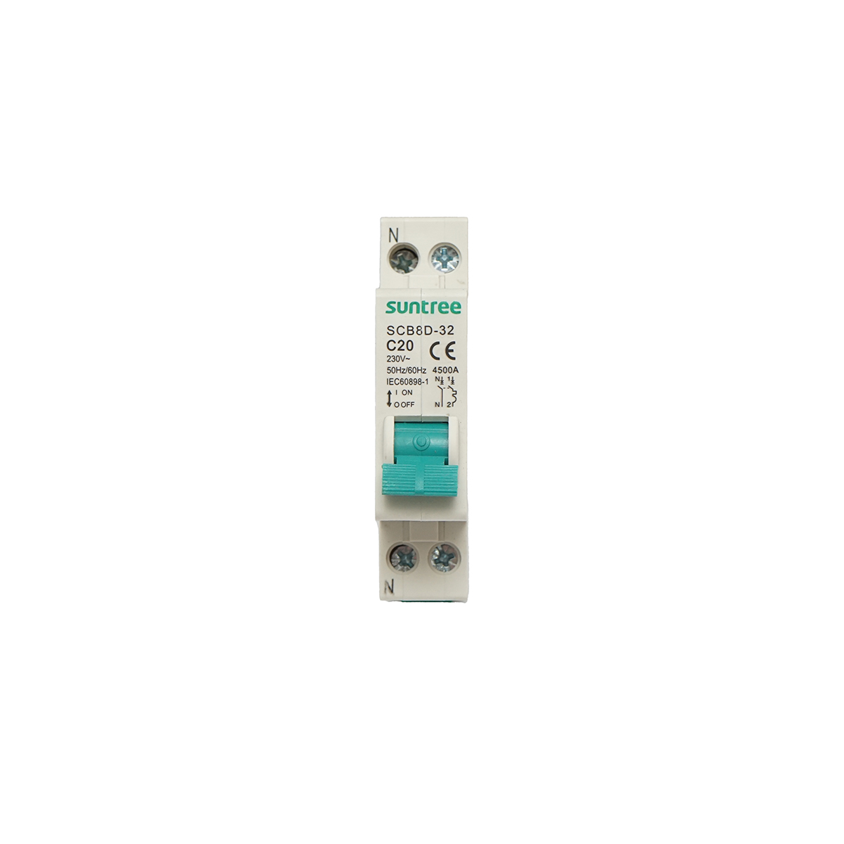 Siguranta automata bipolara 1P+N, 20A, 4.5kA Suntree