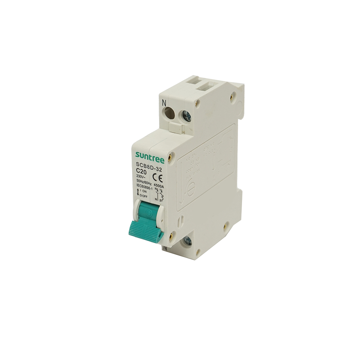 Siguranta automata bipolara 1P+N, 20A, 4.5kA Suntree – imagine 3