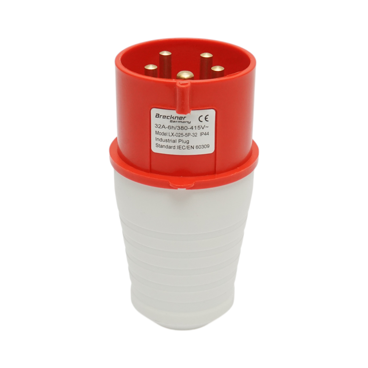 Stecher, fisa pentru priza industriala trifazata 32A, 415V, IP44, 6H Breckner Germany – imagine 2
