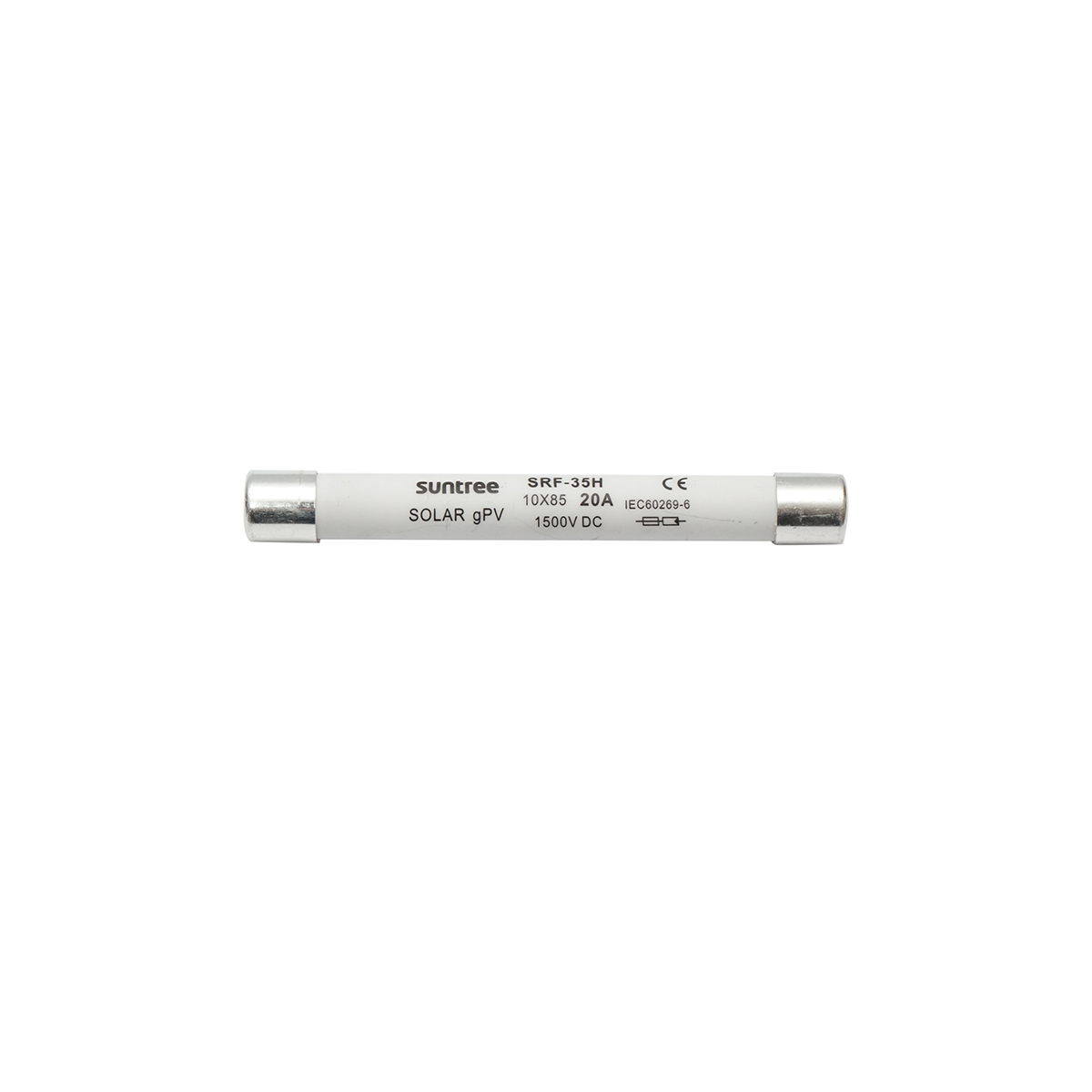 Siguranta fuzibila cilindrica SRF-35H pentru sisteme solare gPV, 20A, 1500V Suntree