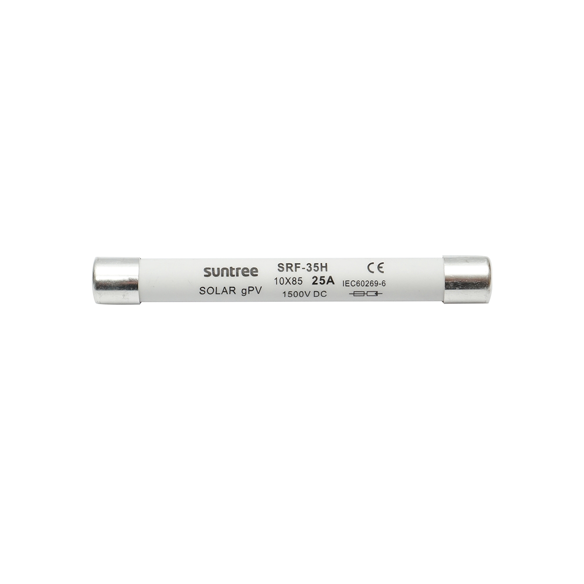 Siguranta fuzibila cilindrica SRF-35H pentru sisteme solare gPV, 25A, 1500V Suntree