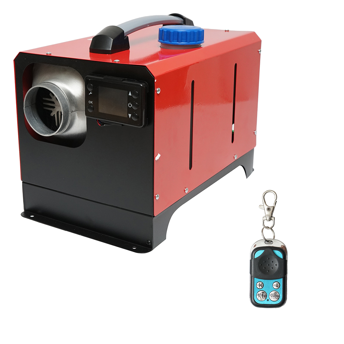 Sirocou, incalzitor stationar silentios portabil 12-24V, 5KW, display LCD, telecomanda si bujie made in Japan Kyocera