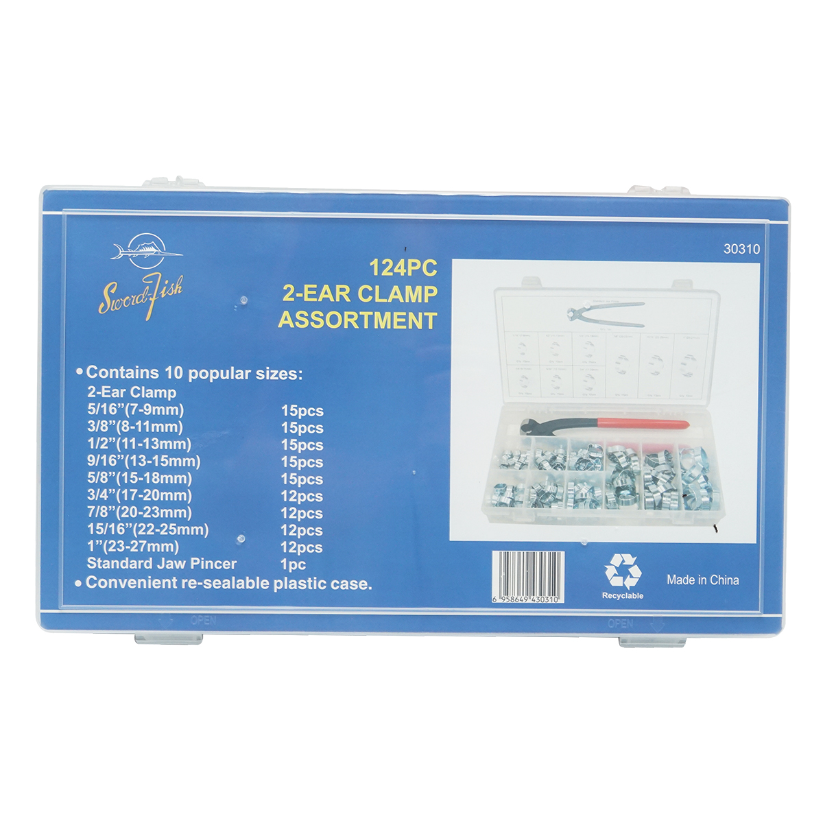Trusa coliere metalice cu urechi si cleste inclus 124 piese Breckner Germany – imagine 3