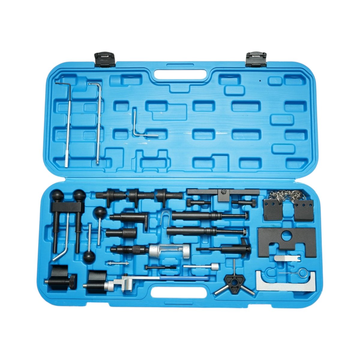 Trusa blocare cale si fixare distributie VW, Audi, Seat, Skoda pe benzina si diesel 34 piese Breckner Germany – imagine 2