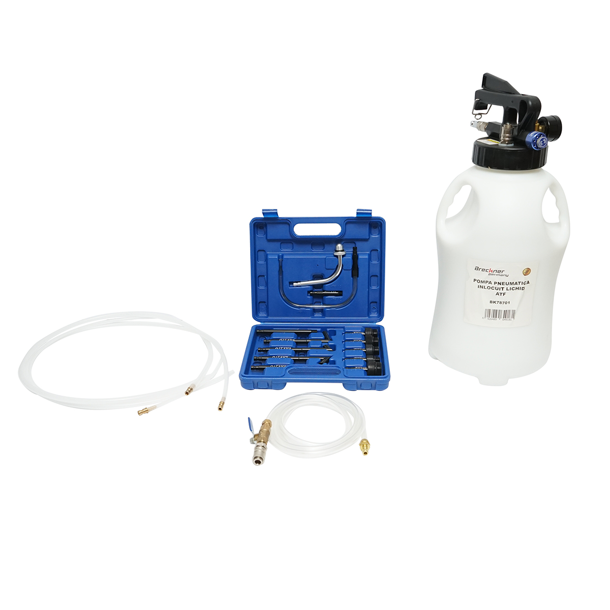Pompa pneumatica transfer ulei cutie de viteze ATF 10L cu adaptoare Breckner Germany