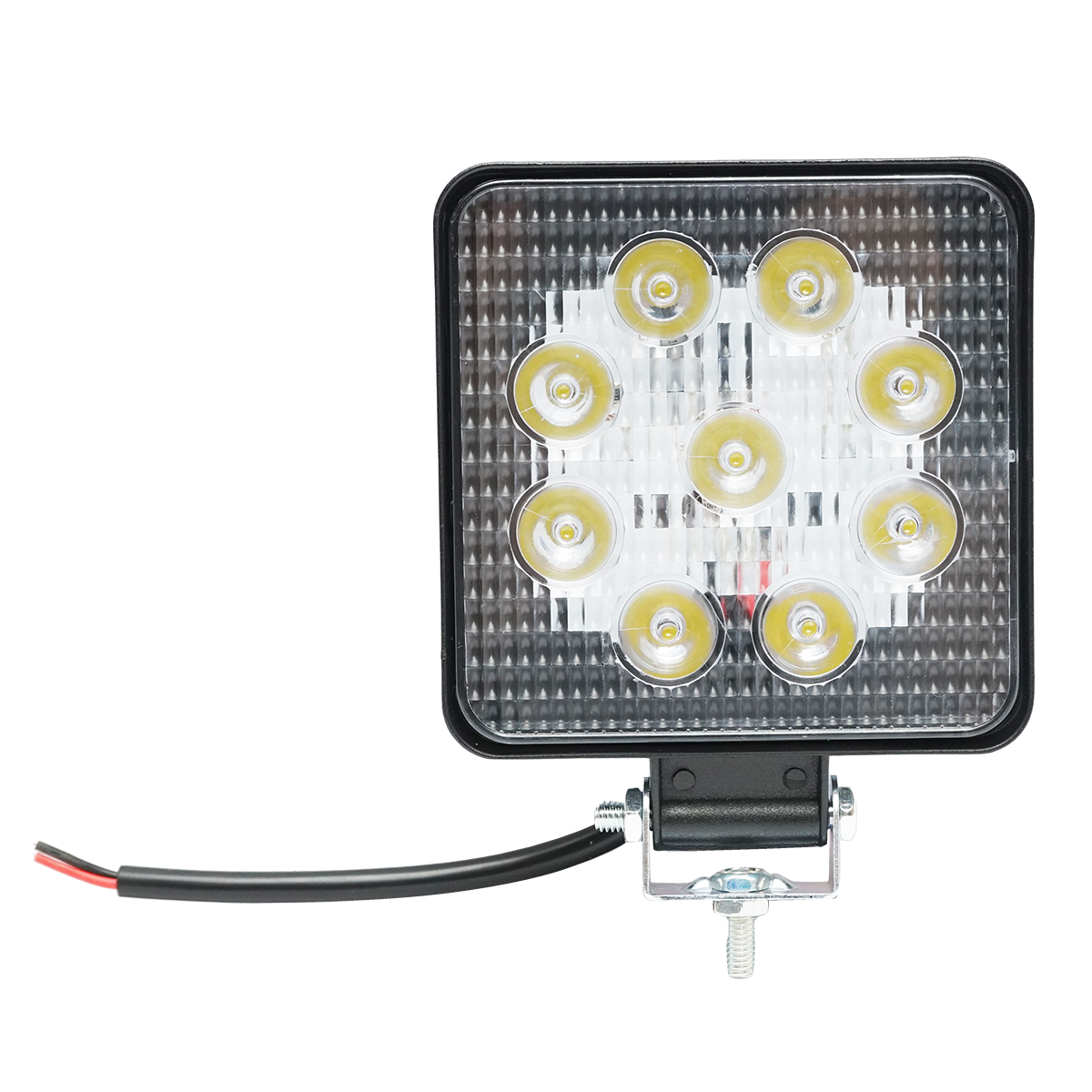Lampa cu 9 LED-uri 10-60V 27W unghi radiere 30 de grade tip spot 107x107x49mm 6000K IP67