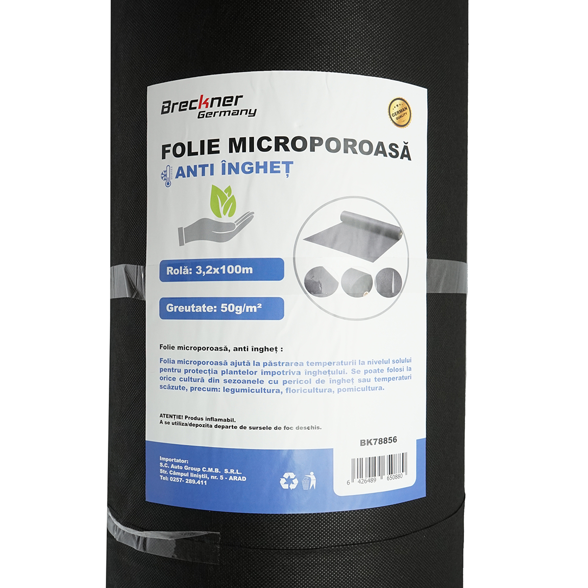 Folie microporoasa anti inghet 50 gr/mp, 3.2x100m Breckner Germany – imagine 3
