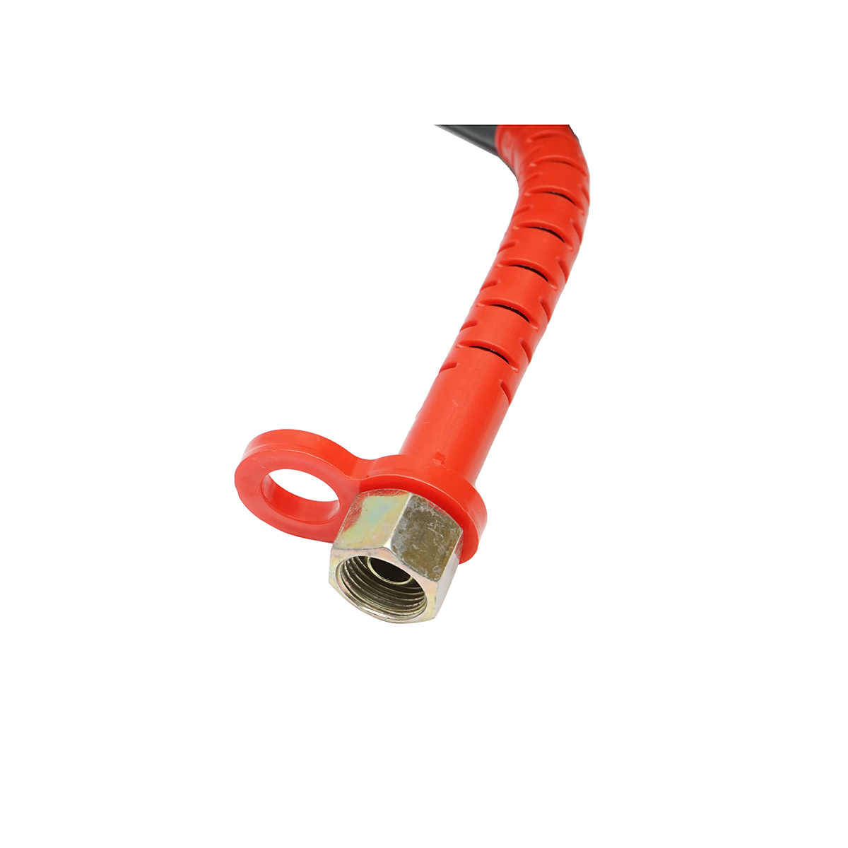 Furtun aer spiralat M18 camion 5.5m, negru si capete rosii cauciucate  – imagine 2