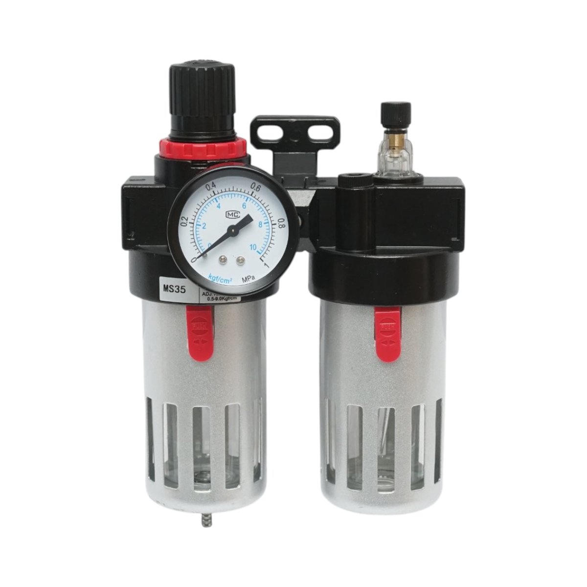 Filtru aer si ungator cu regulator de presiune maxim 1 MPa, racord 1/2 inch