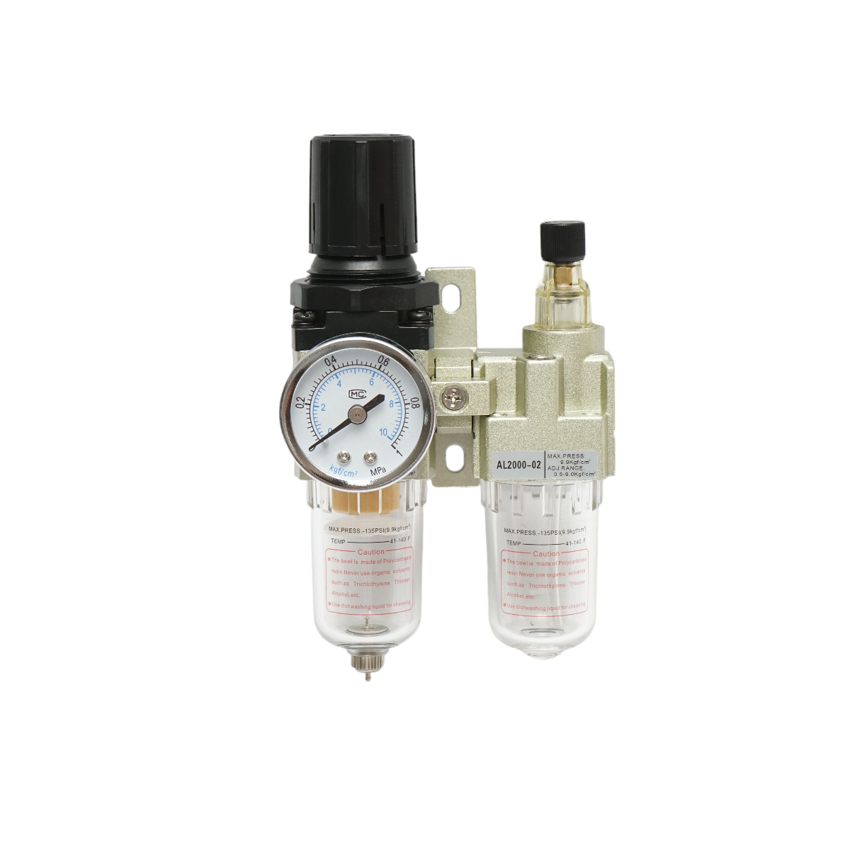 Filtru aer si ungator cu regulator de presiune max. 1 MPa, racord 1/4