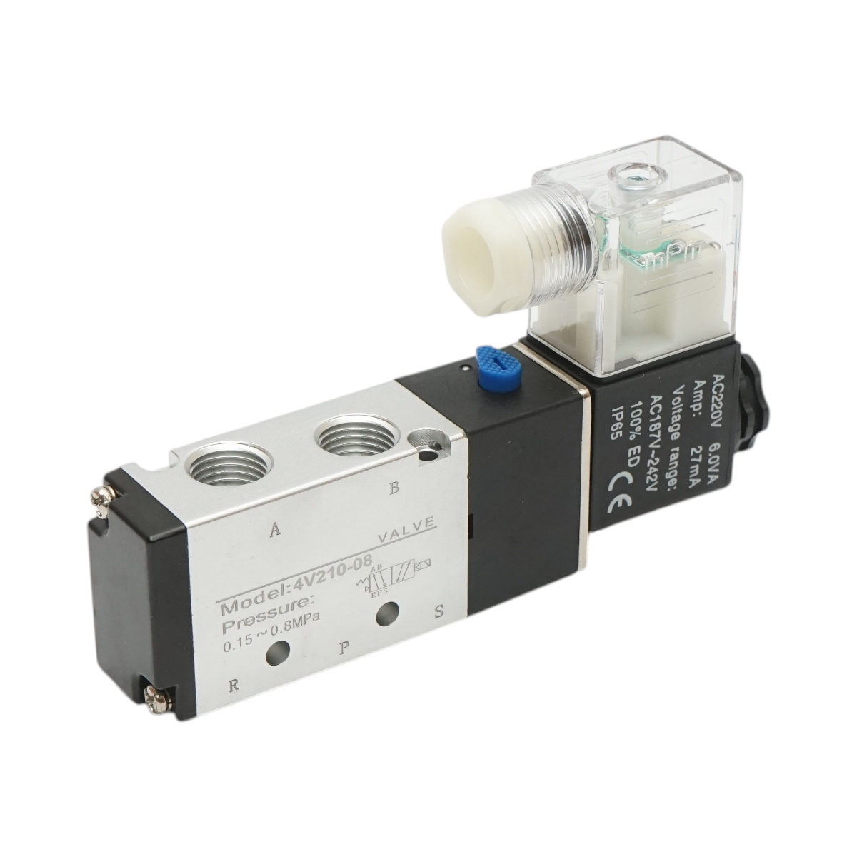 Electrovalva pneumatica 2 circuite 1/4, AC220V IP65