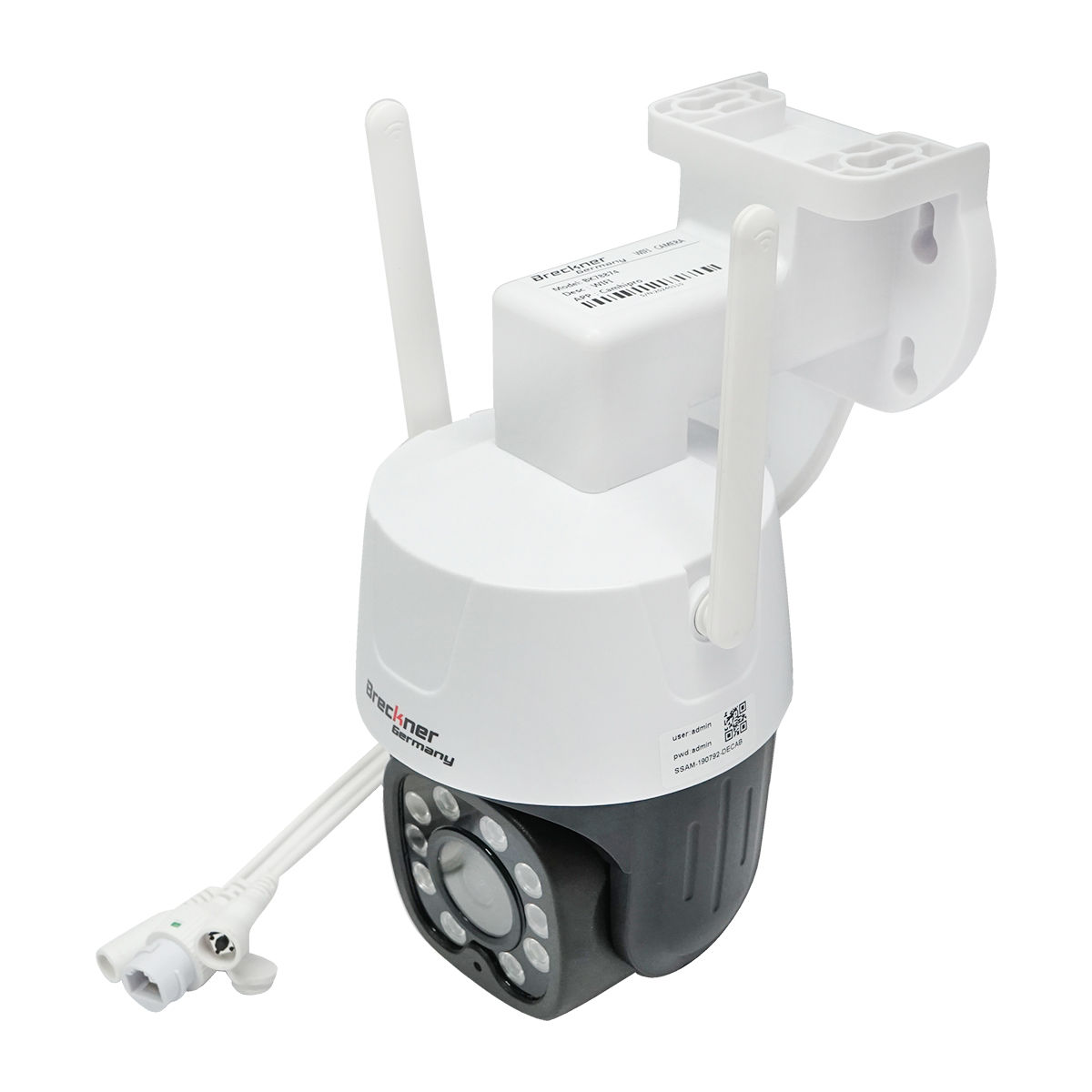Camera de supraveghere WIFI interior/exterior 5MP ultra HD, PTZ, senzor miscare, rotativa, 90 grade, 12V DC IP66 Breckner Germany