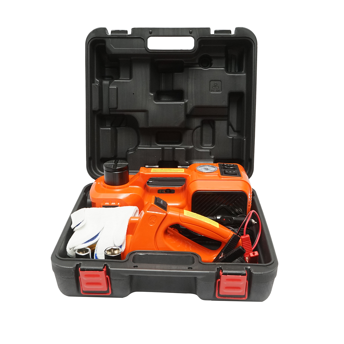 Cric hidraulic electric 5T, compresor aer si cheie de impact 12V Breckner Germany