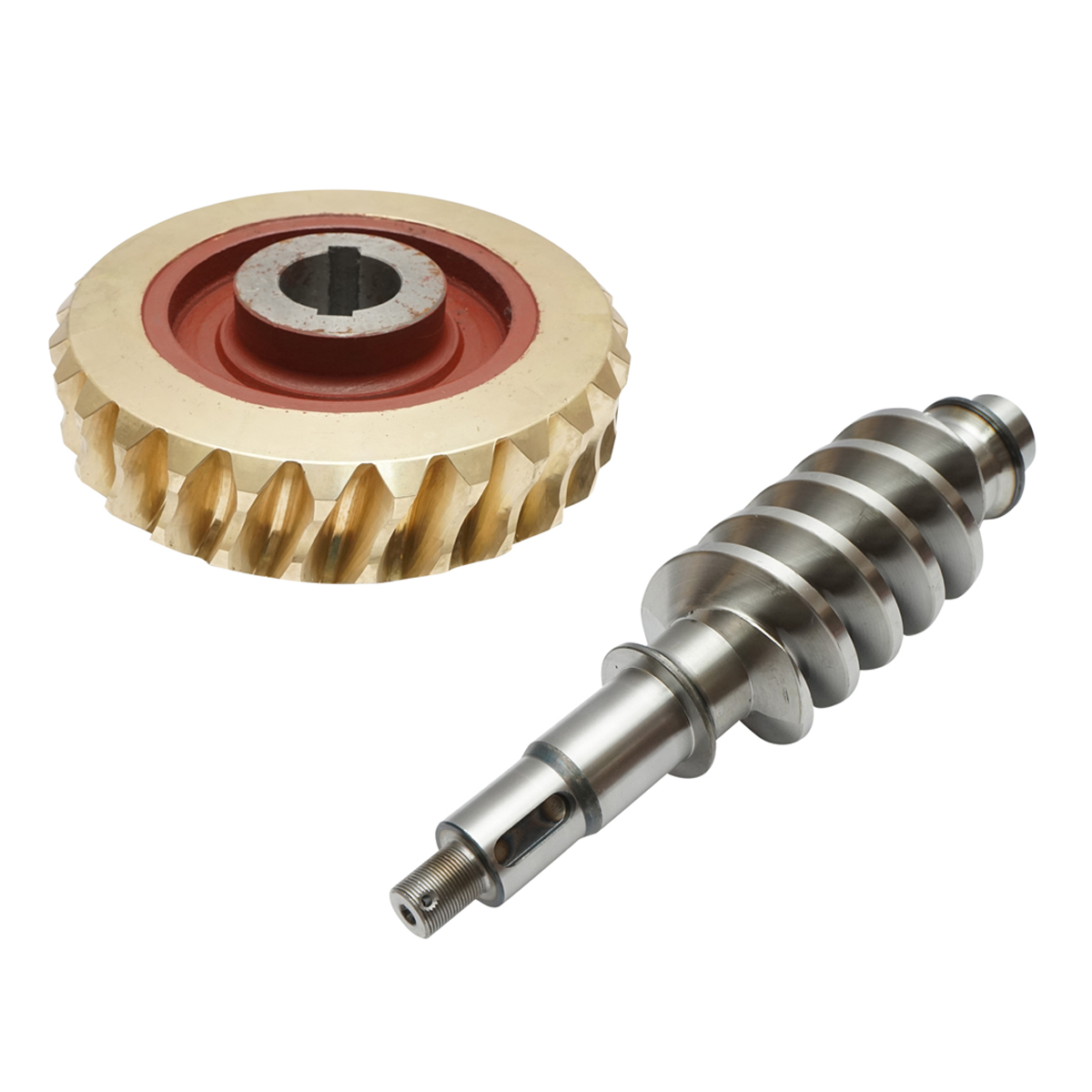 Set pinion bronz cu ax melcat pentru troliu Tractor Forestier