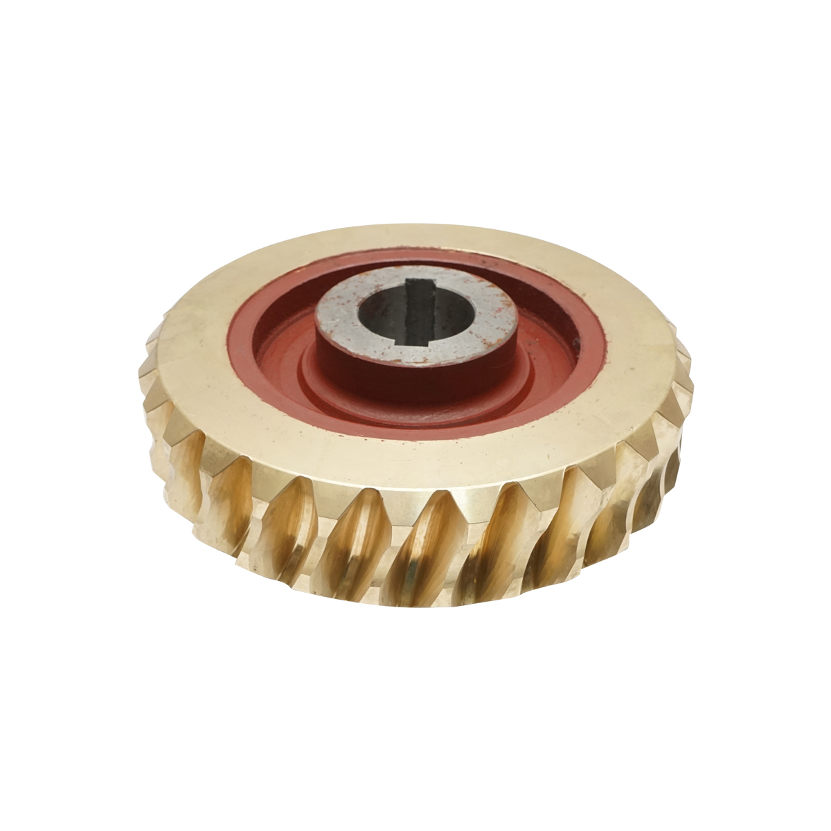 Set pinion bronz cu ax melcat pentru troliu Tractor Forestier – imagine 6