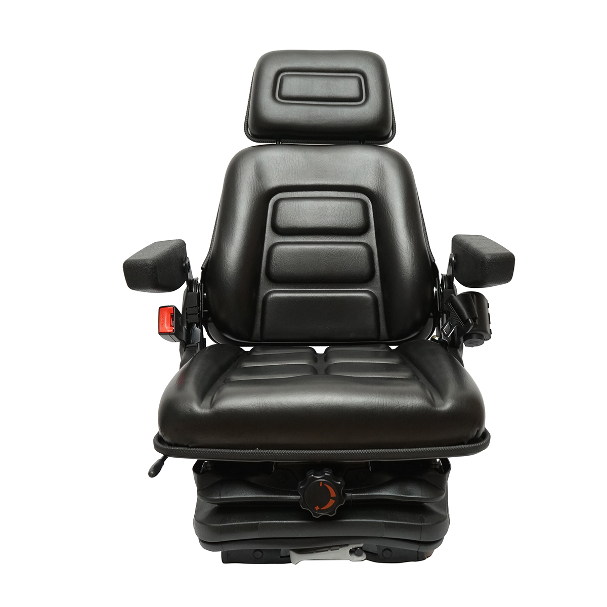 Scaun universal reglabil pentru tractor cu centura de siguranta, cotiere si suspensie mecanica 830x610mm