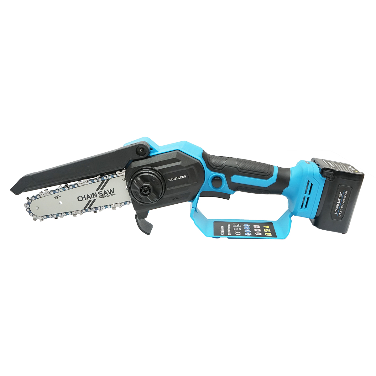 Mini fierastrau electric 500W cu acumulator 21V, 2Ah Li-ion, motor brushless, lama 6 inch (150mm) – imagine 3