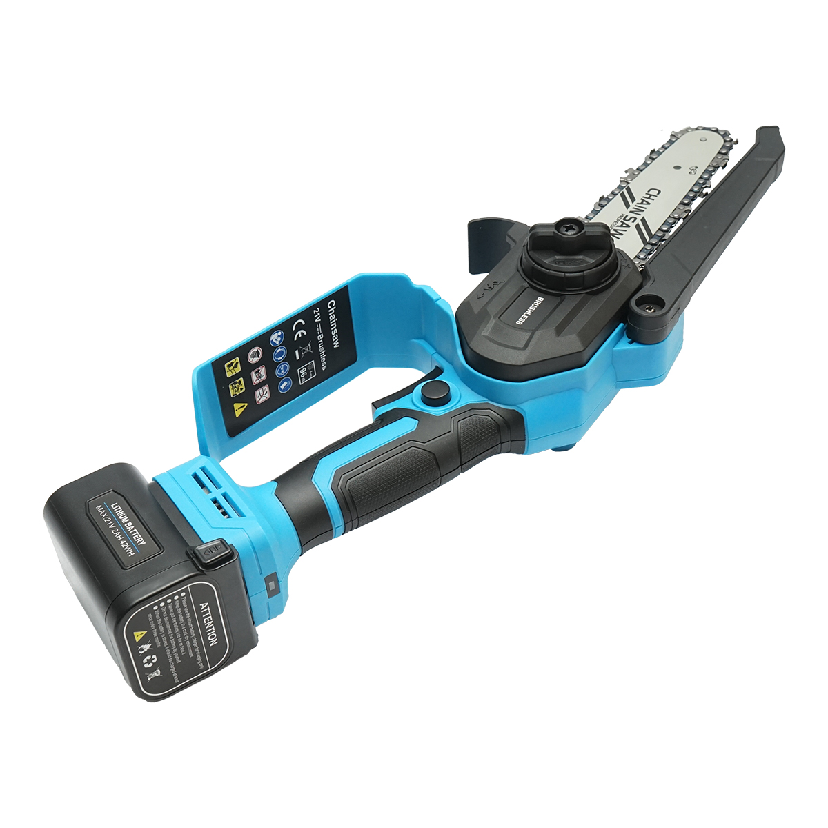 Mini fierastrau electric 500W cu acumulator 21V, 2Ah Li-ion, motor brushless, lama 6 inch (150mm) – imagine 6