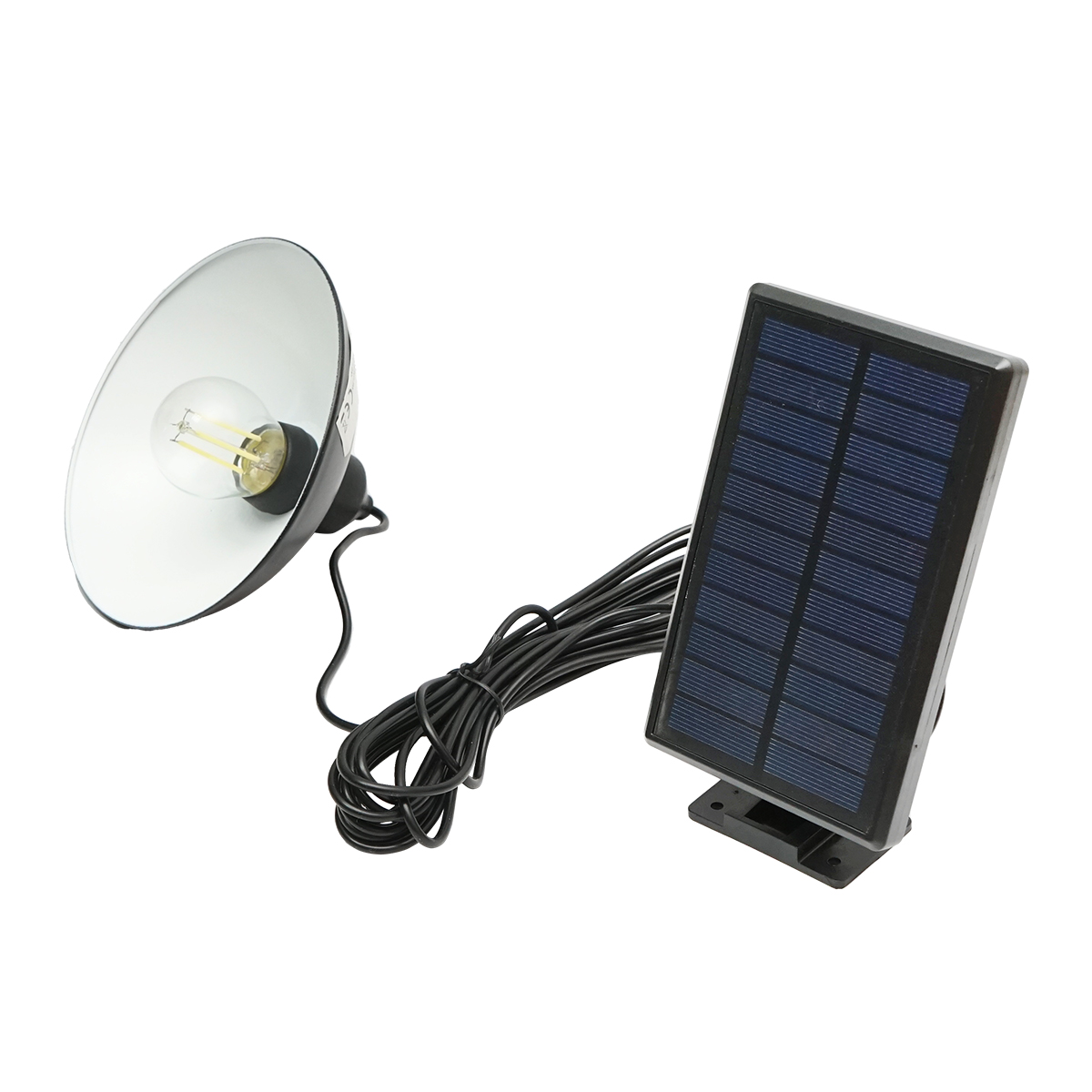 Lampa solara LED 2W cu panou solar 1.5W/5.5V, baterie 3.7V/1.2 Ah si abajur IP54 Breckner Germany