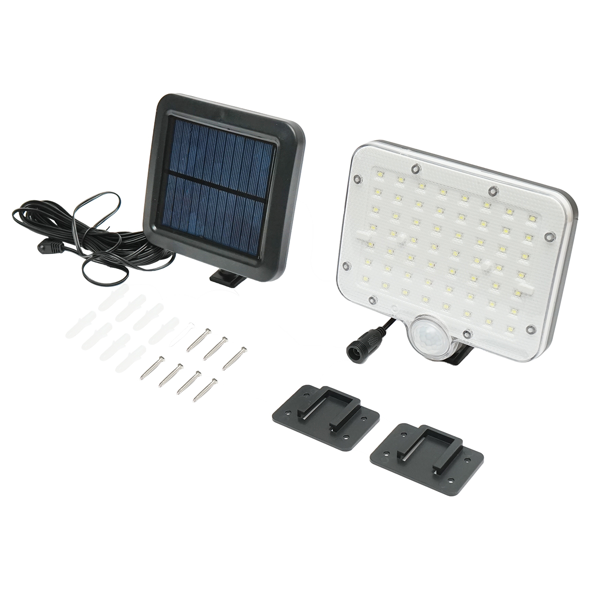Lampa solara LED 250lm cu panou solar 1W/5.5V, baterie 3.7V/1.5 Ah, telecomanda, cablu 5m si senzor miscare IP44 Breckner Germany – imagine 3