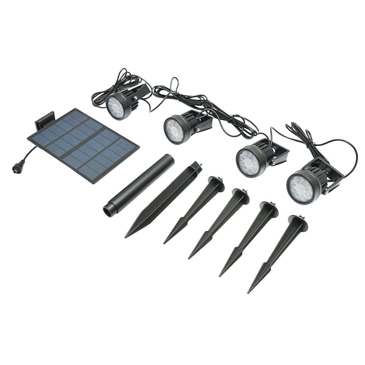 Set 4 lampi de gradina cu panou solar 2.5W/6V si baterie 3.7V/1.8Ah IP65 Breckner Germany – imagine 3