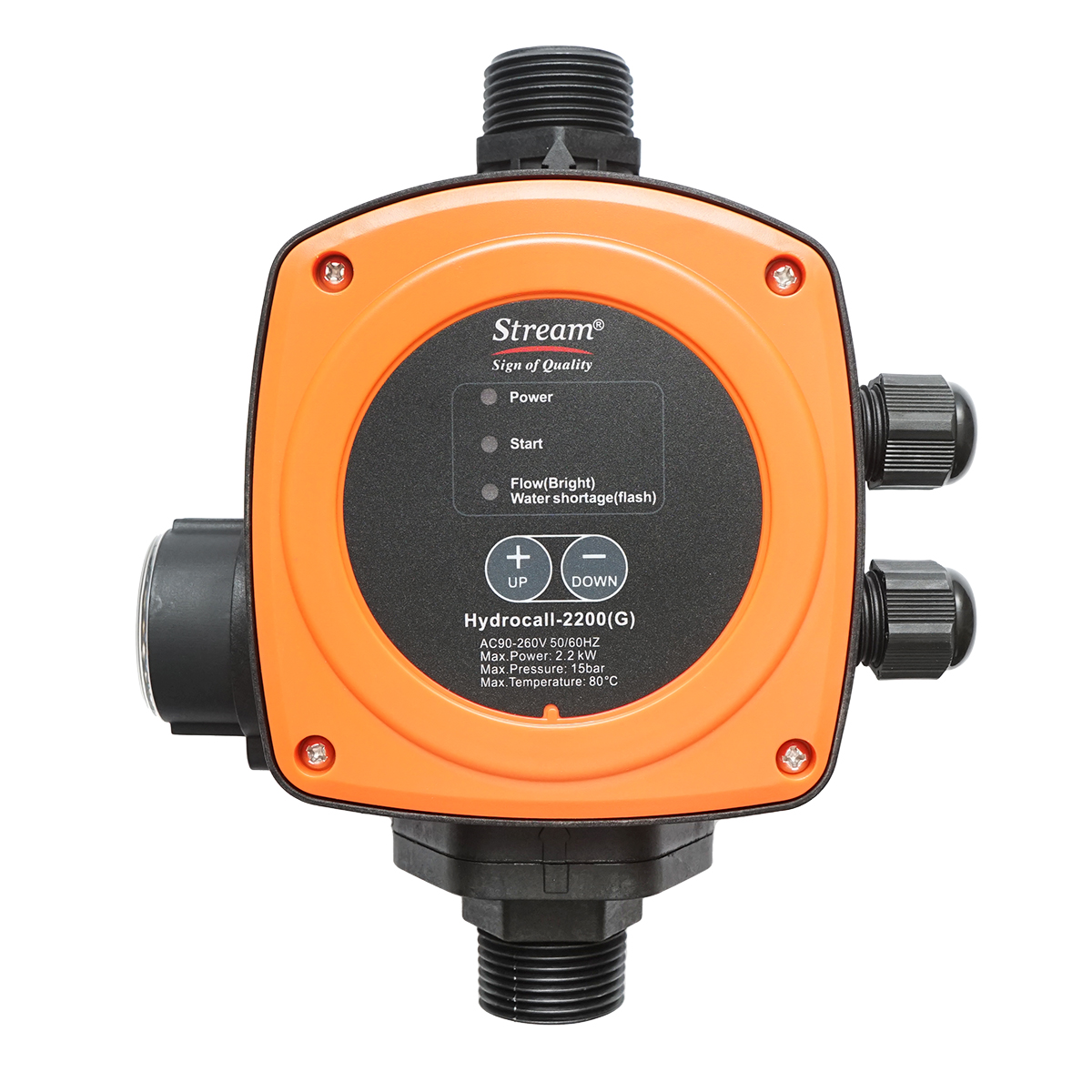 Presostat electronic automat cu manometru 2.2KW, 220V pentru pompa de apa, presiune reglabila manual max. 15 bar HYDROCALL-2200G