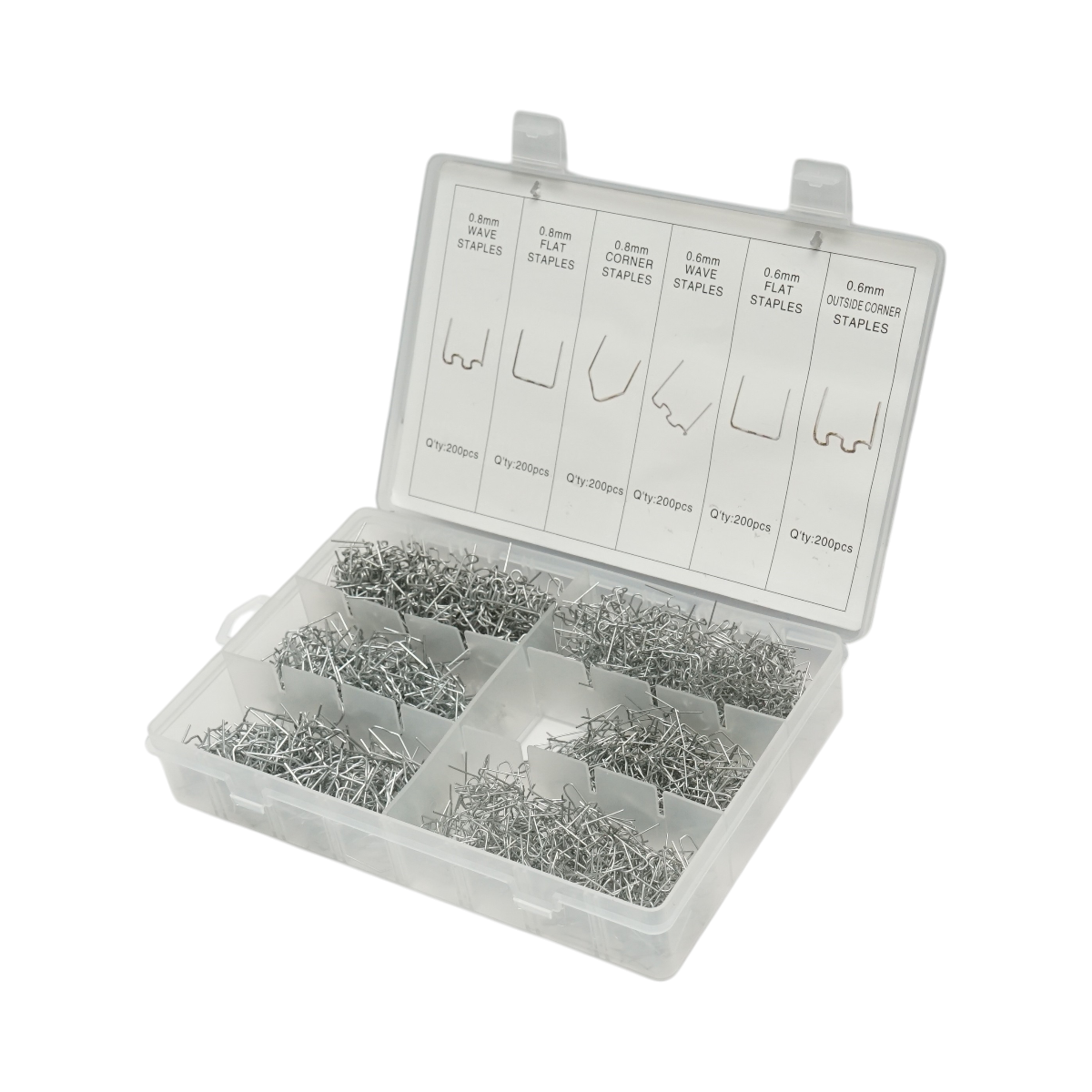 Trusa capse pentru pistol lipit plastic 1200 piese – imagine 4