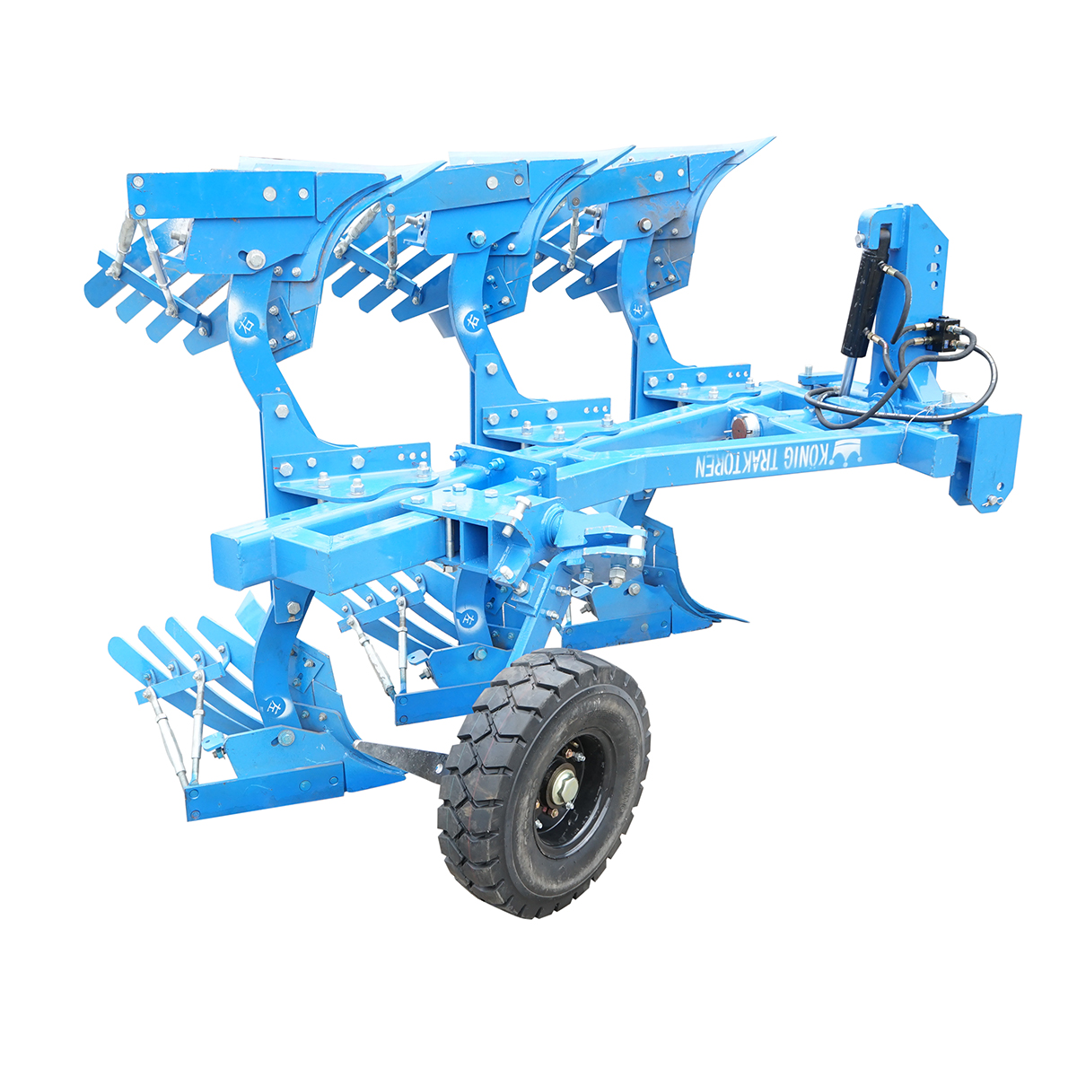 Plug agricol cu 3 (2+1) trupite reversibil hidraulic, cormane crestate Konig Traktoren – imagine 3