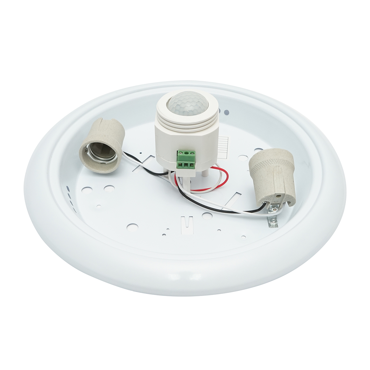 Plafoniera LED 2x40W, E27, 220V, 360 grade cu senzor miscare crepuscular 300x105mm Breckner Germany – imagine 3