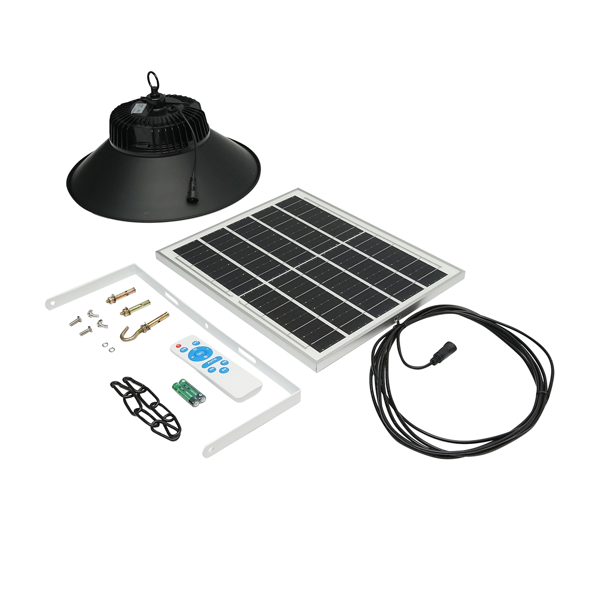 Lampa LED 100W, 6500K cu panou solar policristalin 16W, baterie LiFePO4 3.2V/15Ah si telecomanda IP65 Breckner Germany – imagine 3