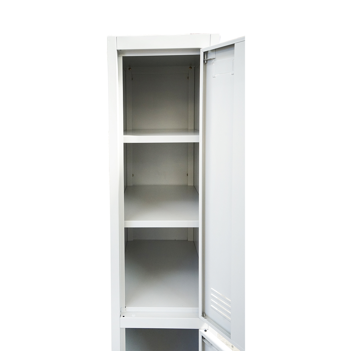 Dulap metalic fiset dublu tip vestiar gri cu 2 usi securizate 1850x380x450mm Breckner Germany – imagine 6