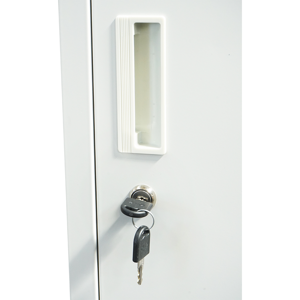 Dulap metalic fiset dublu tip vestiar gri cu 2 usi securizate 1850x380x450mm Breckner Germany – imagine 7