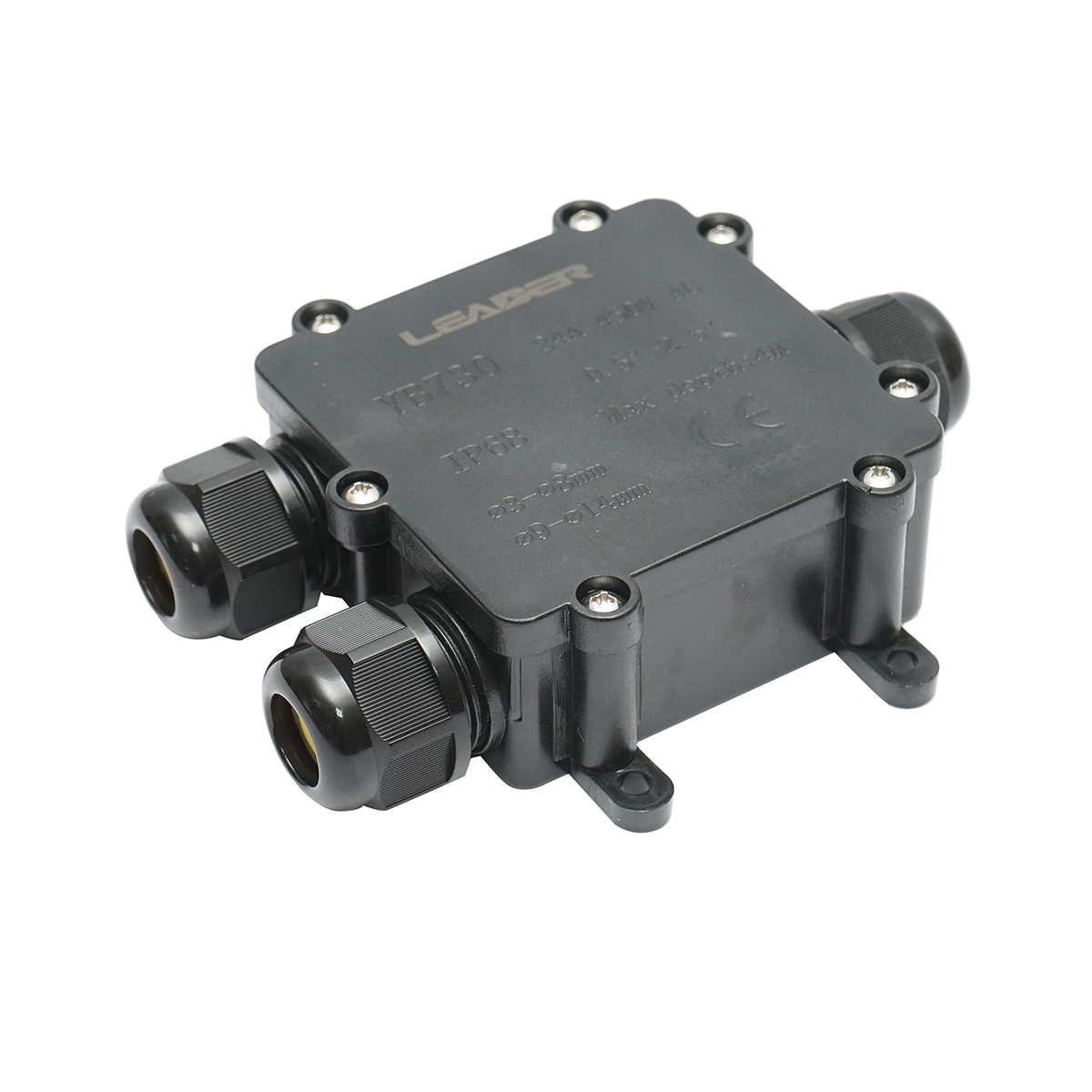 Doza etansa cu presetupe 24A 450V AC, 3 cai 3-14mm IP68 Leader
