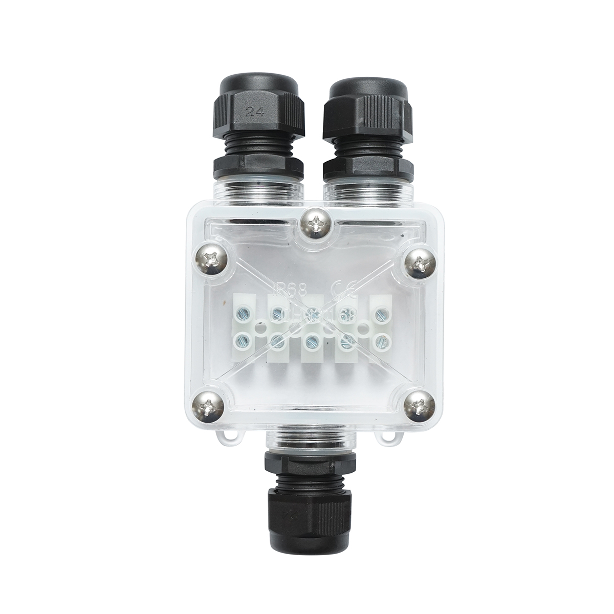 Doza etansa transparenta cu presetupe 41A, 450V AC, 3 cai 5-14mm IP68 Leader – imagine 2