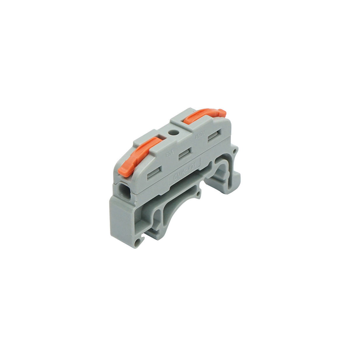 Conector rapid cablu electric 2P, 0.08-4mm, 32A/450V pentru sina DIN Leader